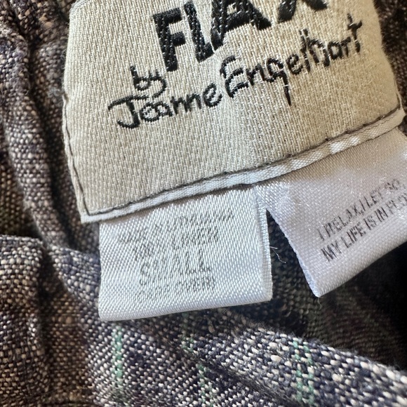 Vintage FLAX by Jeanne Engelhart 90s Linen Asymmetrical Gray Mini Skirt Small - Picture 5 of 10